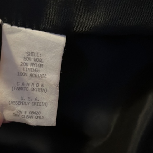 Donnybrook Vintage Black Wool-blend Double Breasted Coat Sz 6 - Picture 5 of 6